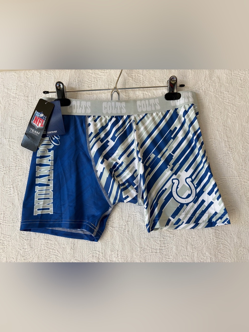 NFL Team Apparel Indianapolis Colts Blue & White Boxer Briefs